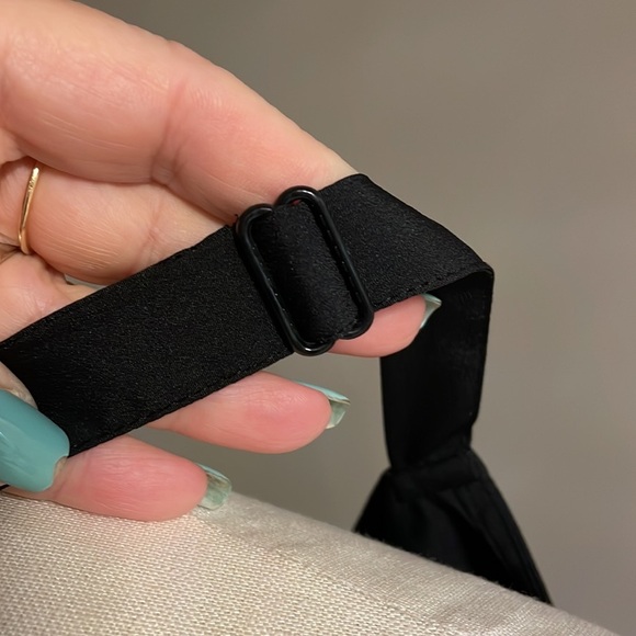 LYS halter zip up embellishment neckline top / blouse black adjustable straps 1X - Picture 7 of 11